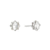 Francesca Stud Earrings Silver & Crystal