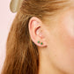 Francesca Stud Earrings Gold & Green