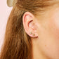 Francesca Stud Earrings Gold & Pink