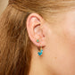 Francesca Stud Earrings Gold & Turqouise