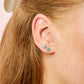 Francesca Stud Earrings Silver & Turqouise