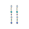 Freya Blue Gold Droplet Statement Studs