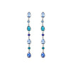 Freya Blue Silver Droplet Statement Studs