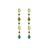 Freya Green Gold Droplet Statement Studs