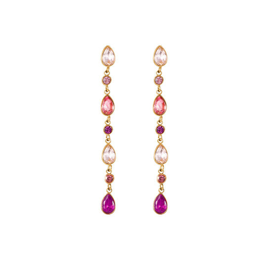 Freya Pink Gold Droplet Statement Studs