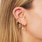 Nadine Crystal Gold Dainty Gem Huggie Earrings