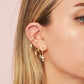 Ottillie Crystal Gold Raindrop Huggie Earrings