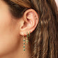 Ellica Green Gold Droplet Huggie Earrings