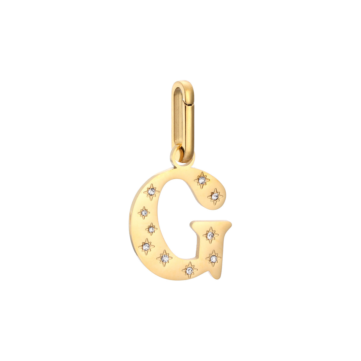 G Minnie Crystal Star Letter Charm