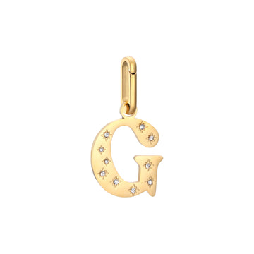 G Minnie Letter Star Necklace Charm