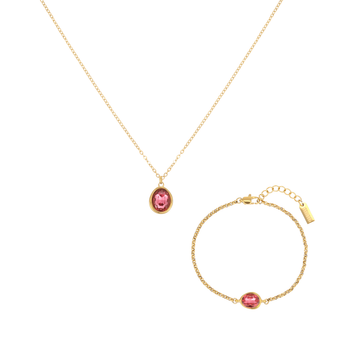 The Maddie & Nancy Gold Pink Stacking Set