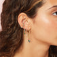 Talitha Pink Gold Lightning Bolt Huggie Earrings