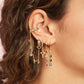 Ellica Rainbow Droplet Gold Huggie Hoops