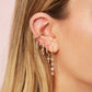 Evie Crystal Gold Huggie Earrings