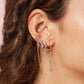 Romilly Turquoise Gold Droplet Star Huggie Earrings