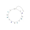 Georgia Silver Blue Droplet Anklet