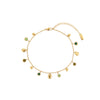 Georgia Gold Green Droplet Anklet