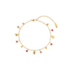 Georgia Gold Pink Droplet Anklet