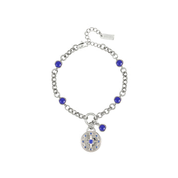 Gigi Silver Blue Charm Bracelet