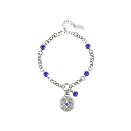 Gigi Blue Silver Charm Bracelet