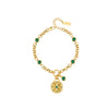 Gigi Green Gold Charm Bracelet