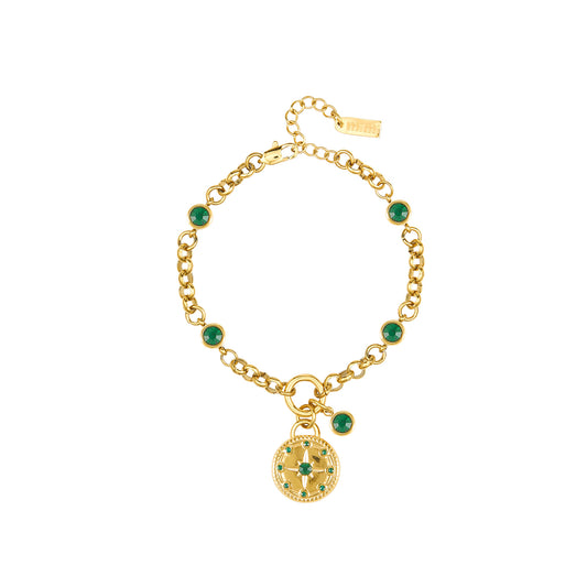 Gigi Green Gold Charm Bracelet