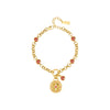 Gigi Pink Gold Charm Bracelet