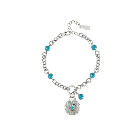 Gigi Turqouise Silver Charm Bracelet