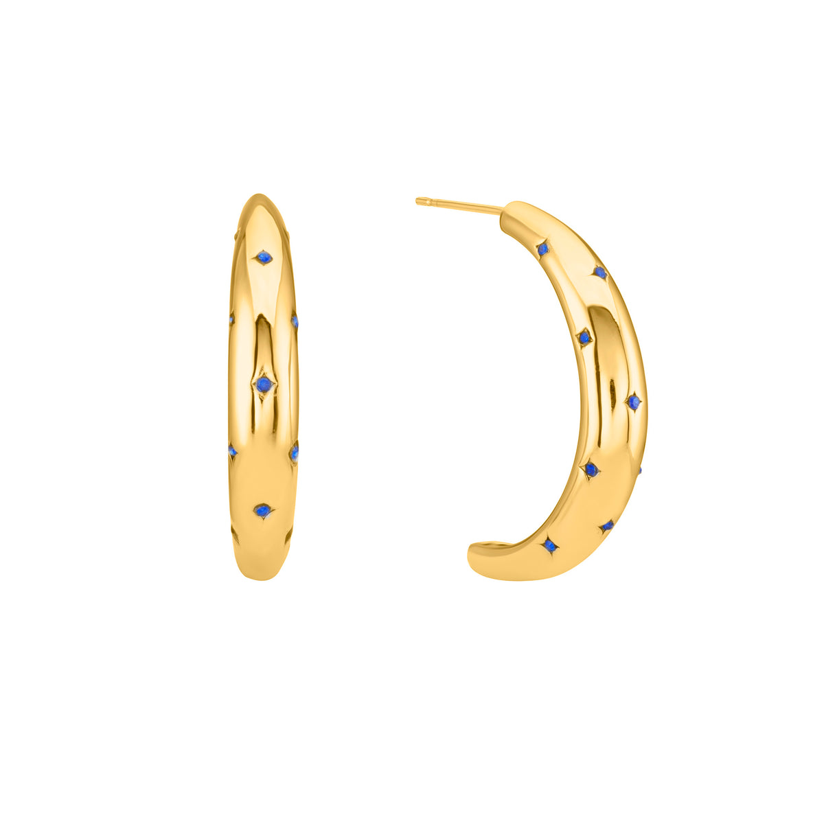 Skye Gold Chunky Half Hoop Earrings