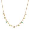 Grace Multi-Tone Droplet Necklace Green & Gold