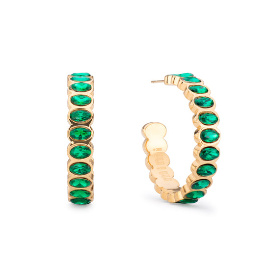 Sophie Green Gold Chunky Earrings