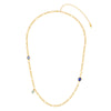 Hannah Gold Blue Tonal Chunky Chain Necklace