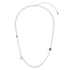 Hannah Silver Blue Tonal Chunky Chain Necklace