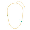 Hannah Gold Green Tonal Chunky Chain Necklace