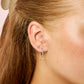 Tori Crystal Moon Huggie Earrings