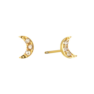 Harriet Stud Earrings Gold & Crystal