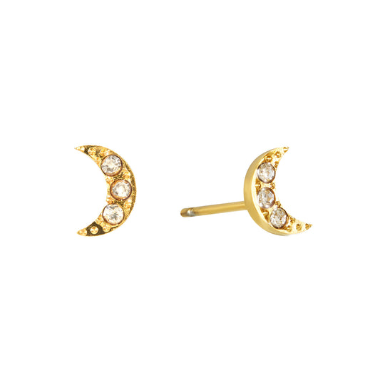 Harriet Stud Earrings Gold & Crystal