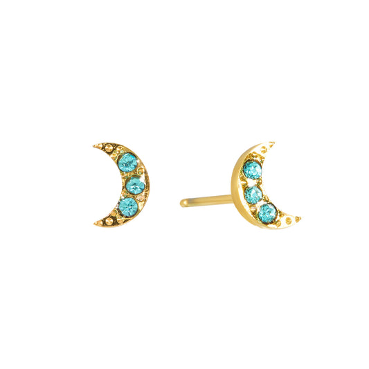 Harriet Stud Earrings Gold & Turqouise