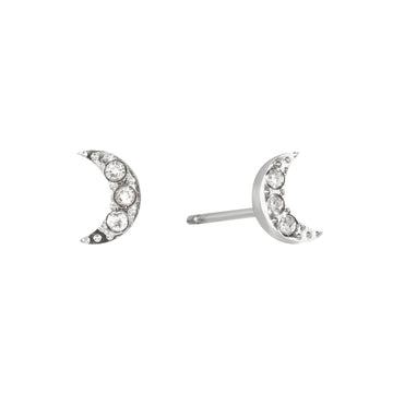 Harriet Stud Earrings Silver & Crystal