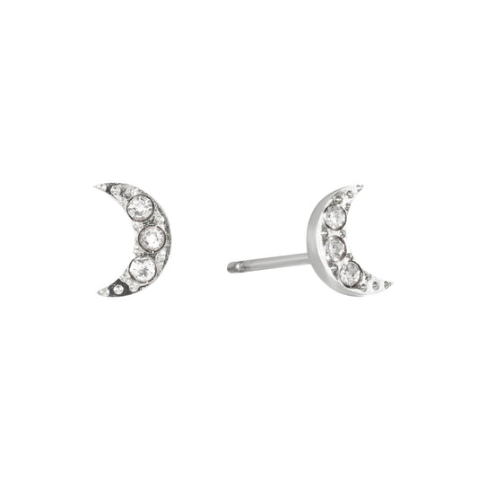 Harriet Stud Earrings Silver & Crystal
