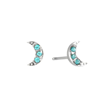 Harriet Stud Earrings Silver & Turqouise