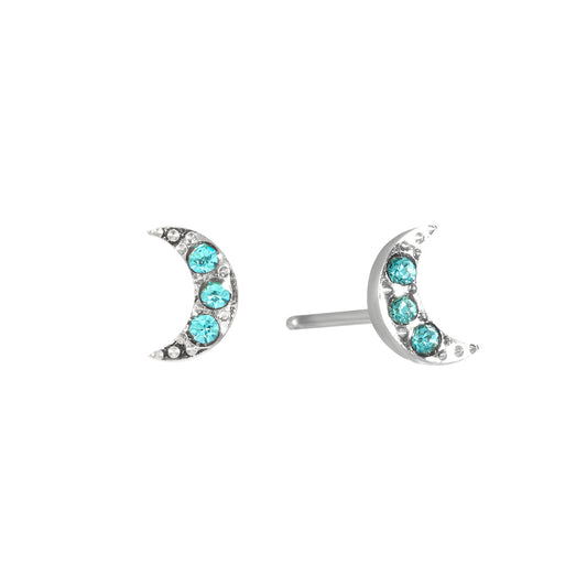 Harriet Stud Earrings Silver & Turqouise