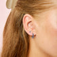 Mimi Blue Silver Original Huggie Earrings