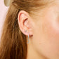 Tori Silver Crystal Moon Huggie Earrings