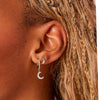 Harriet Silver Crystal Moon Stud Earrings