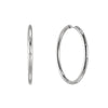 Hebe Silver Crystal Thin Bigger Star Hoop