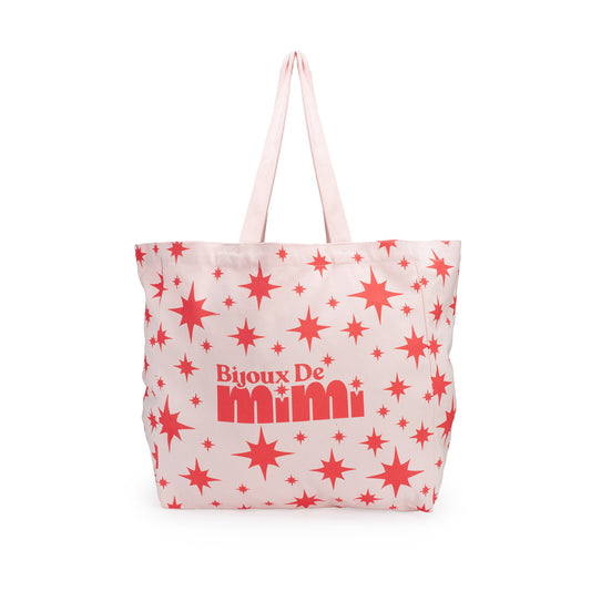 Pink Star Beach Bag
