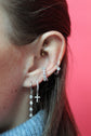 Rebecca Silver Crystal Ear Cuff