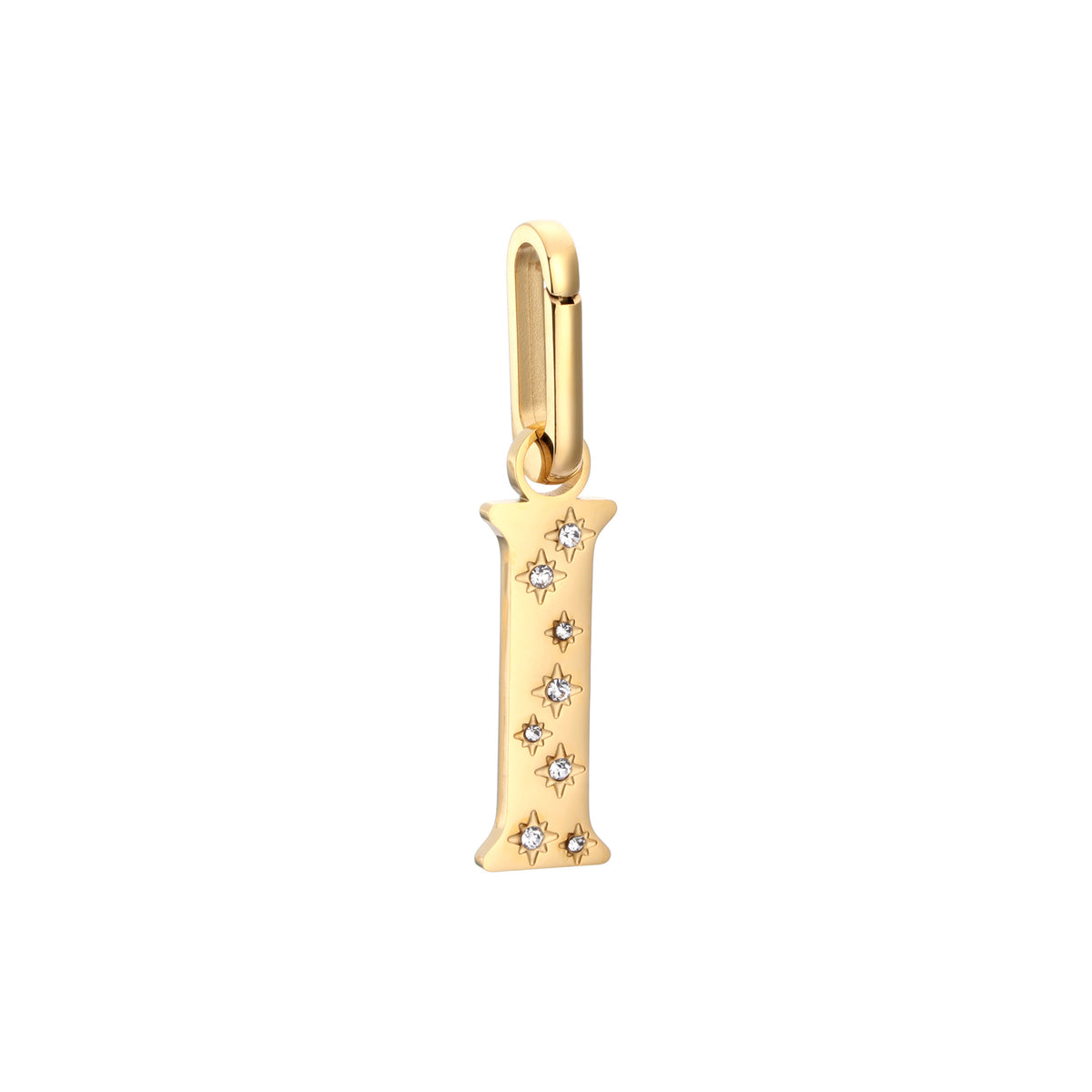 I Minnie Crystal Star Letter Charm