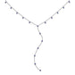 India Droplet Necklace Silver & Blue
